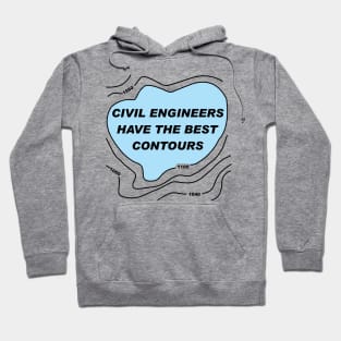 Civil Engineer Blue Contours Hoodie